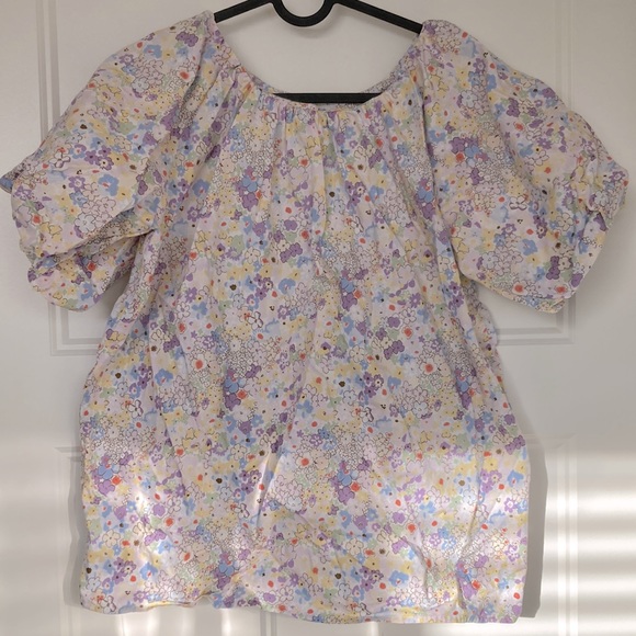 Levi’s Floral Puff Short Sleeve Blouse - Picture 2 of 8